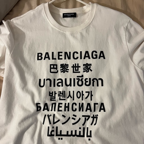 Balenciaga Other - Balenciaga White Languages Oversized Tee